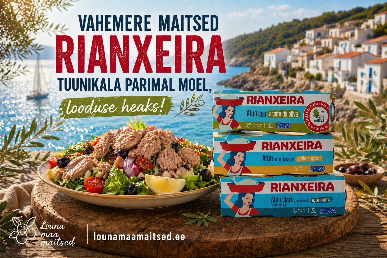 Vahemere tuunikala salat – lihtne ja tervislik retsept Rianxeira tuunikalaga