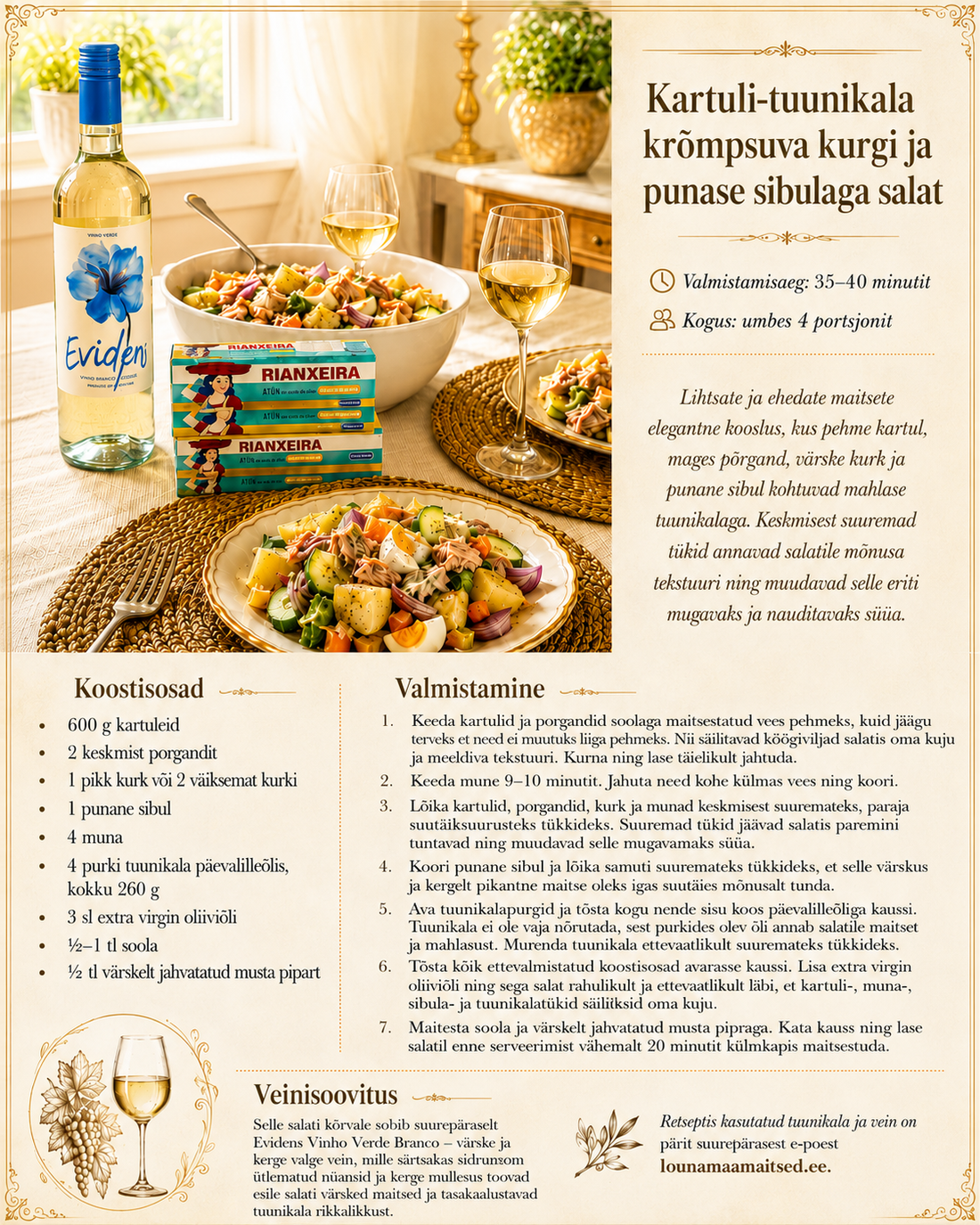 Kauni suveõhtu toidusoovitus!