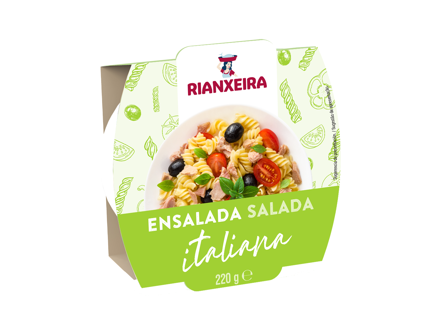 Tuunikalafilee salat pasta ja köögiviljadega Rianxeira 220g